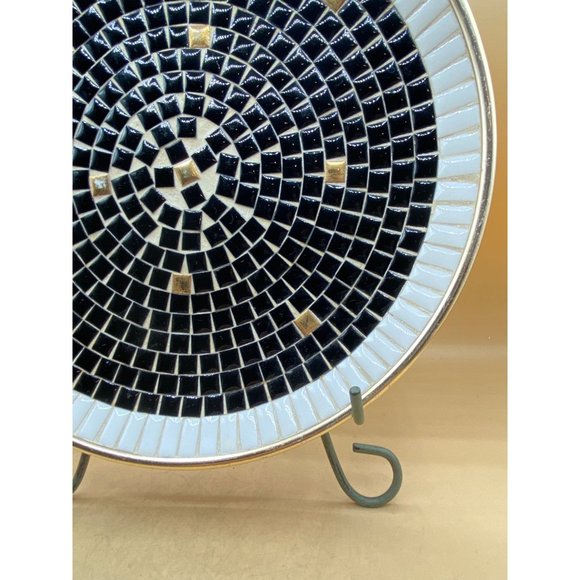 Mosaic Tile Dish Console Bowl Mid-Century MCM Retro Vintage 12” - Picture 8 of 12